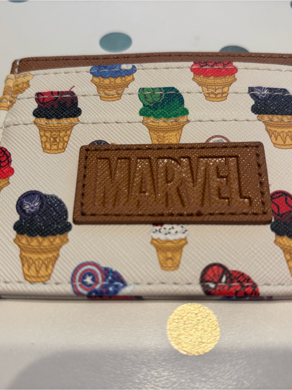Marvel Eat the Universe Ice Cream Card Holder Wallet NWOT